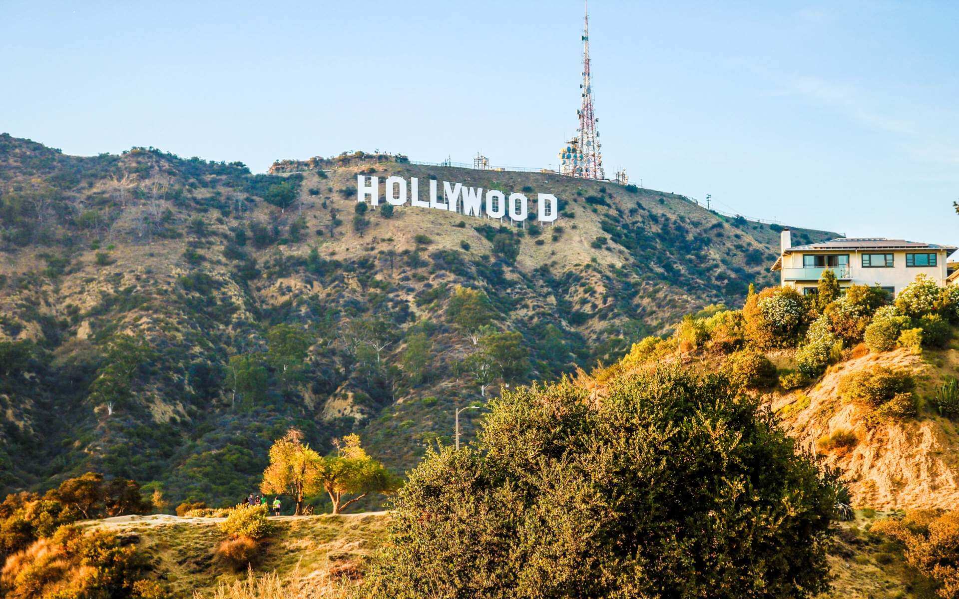 Hollywood Sign in the mountains