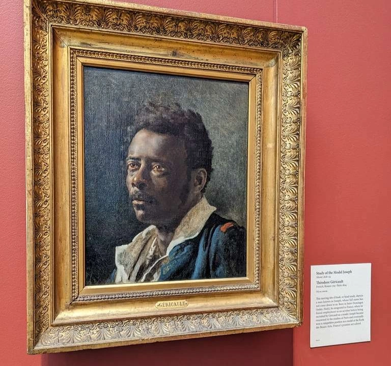 Head study of a Haitian man by Théodore Géricault in the Getty Center Los Angeles