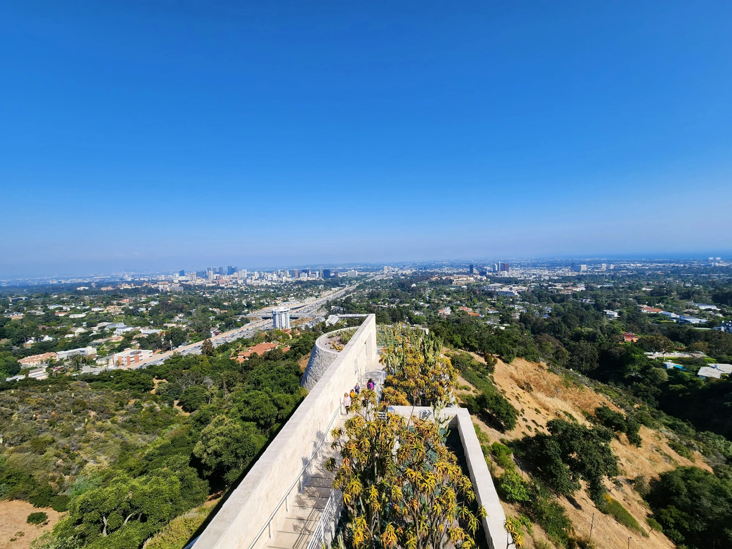 Landscape view of Los Angeles and Culver city during Getty Center Walking Tour